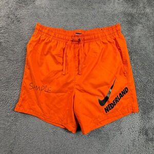 Nike Netherlands Holland Soccer Football Shorts SAMPLE M Orange Athletic Mesh